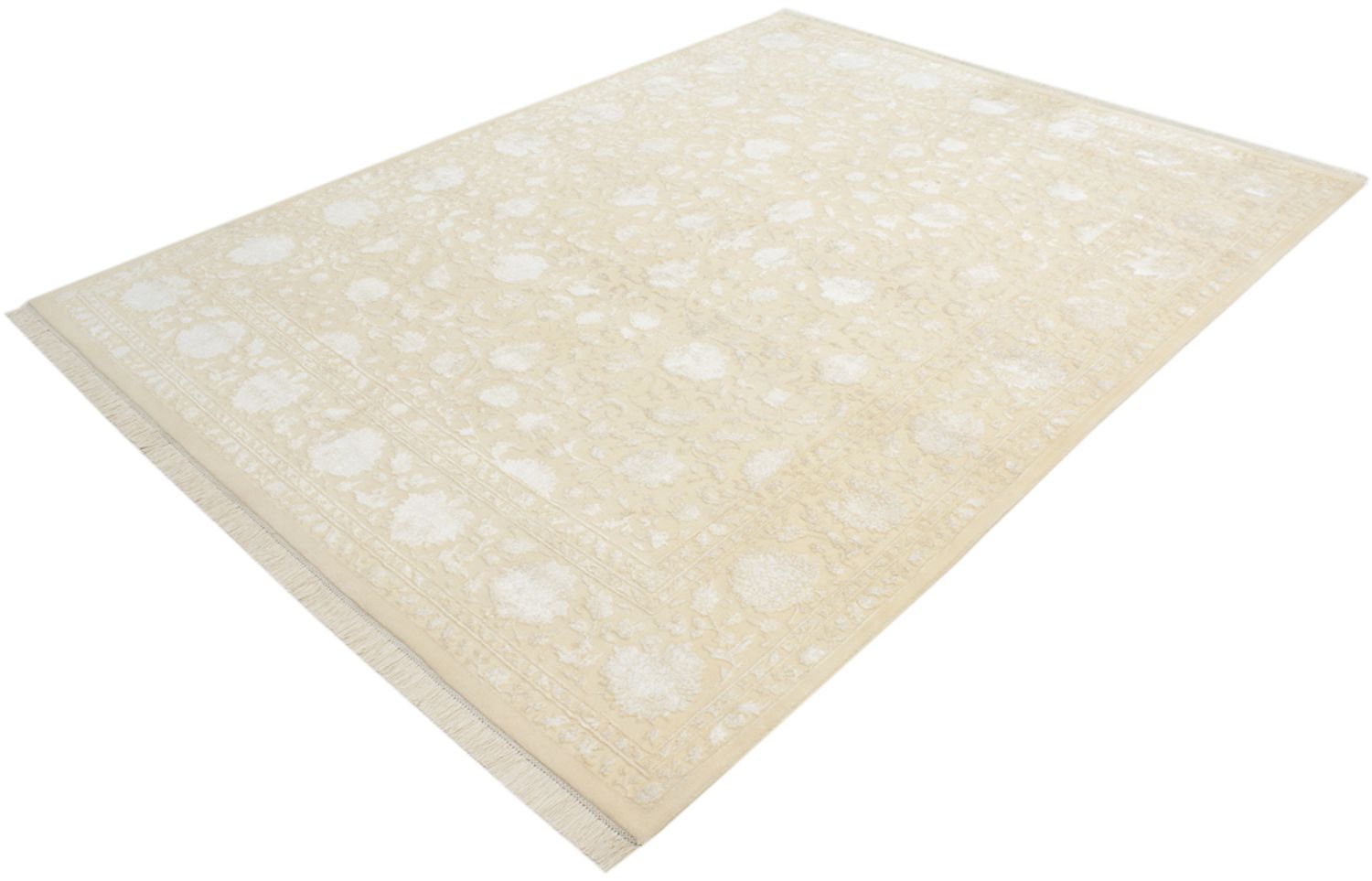 Tapis oriental - 251 x 198 cm - beige foncé