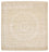 Tapis oriental carré  - 246 x 245 cm - beige foncé
