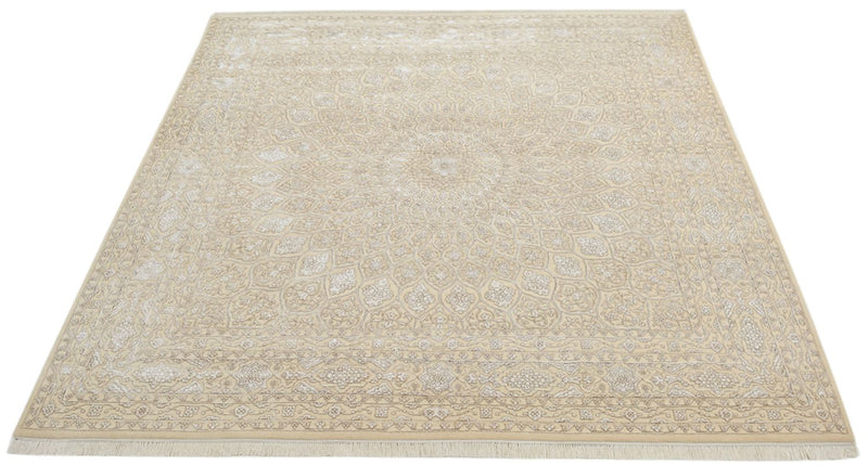 Tapis oriental carré  - 246 x 245 cm - beige foncé