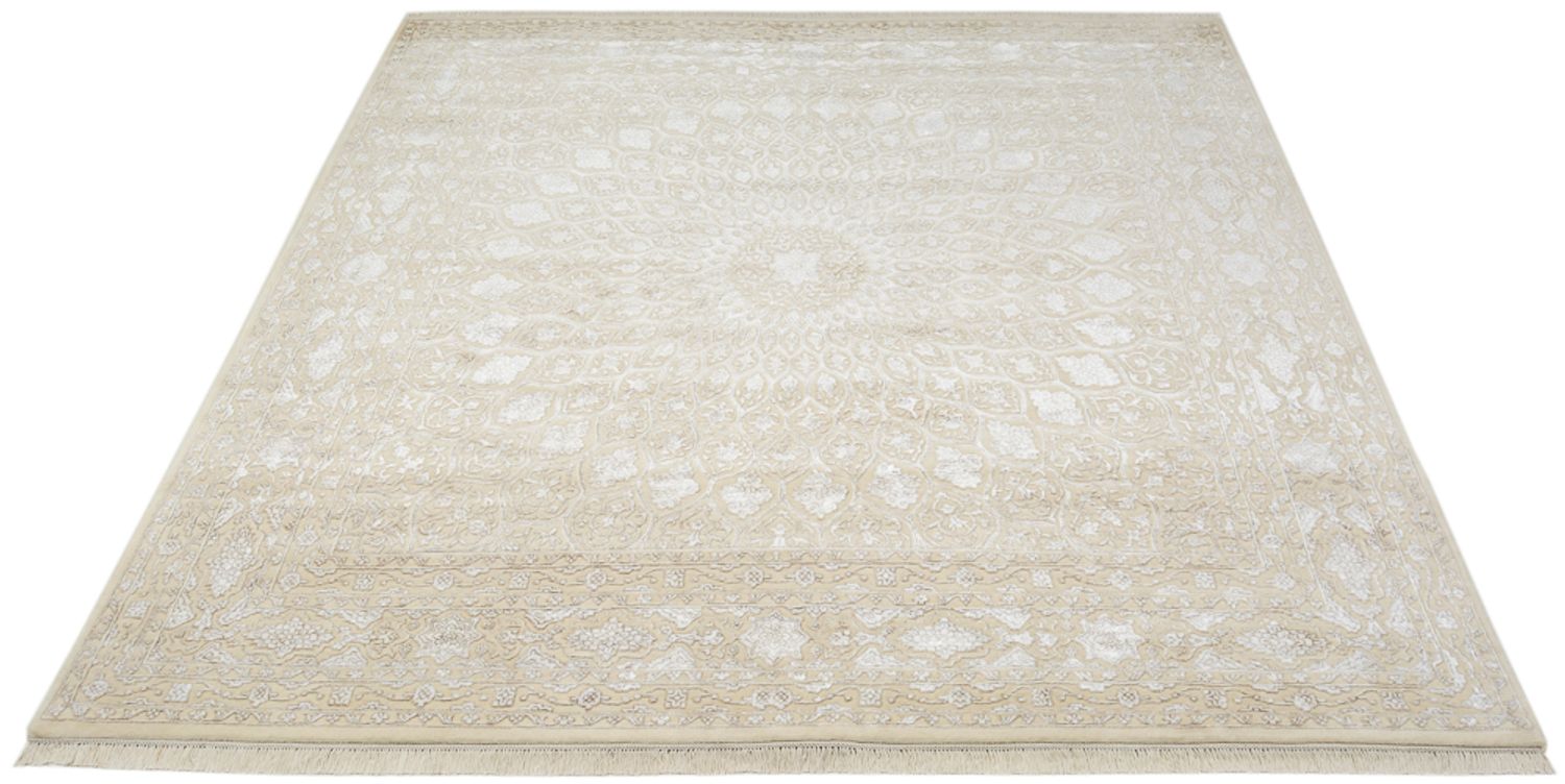 Tapis oriental carré  - 246 x 245 cm - beige foncé