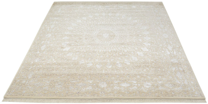 Tapis oriental carré  - 246 x 245 cm - beige foncé