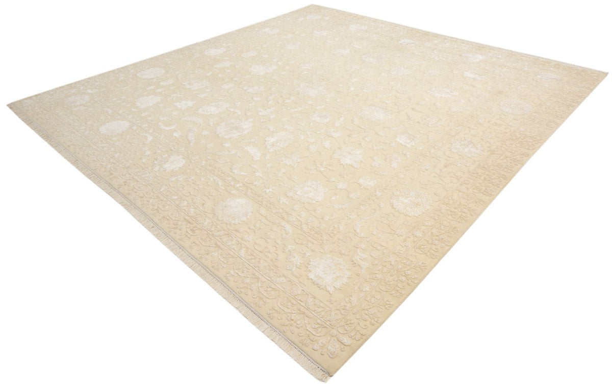 Tapis oriental carré  - 309 x 301 cm - beige clair