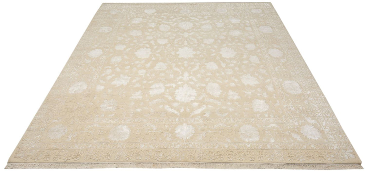 Tapis oriental carré  - 309 x 301 cm - beige clair