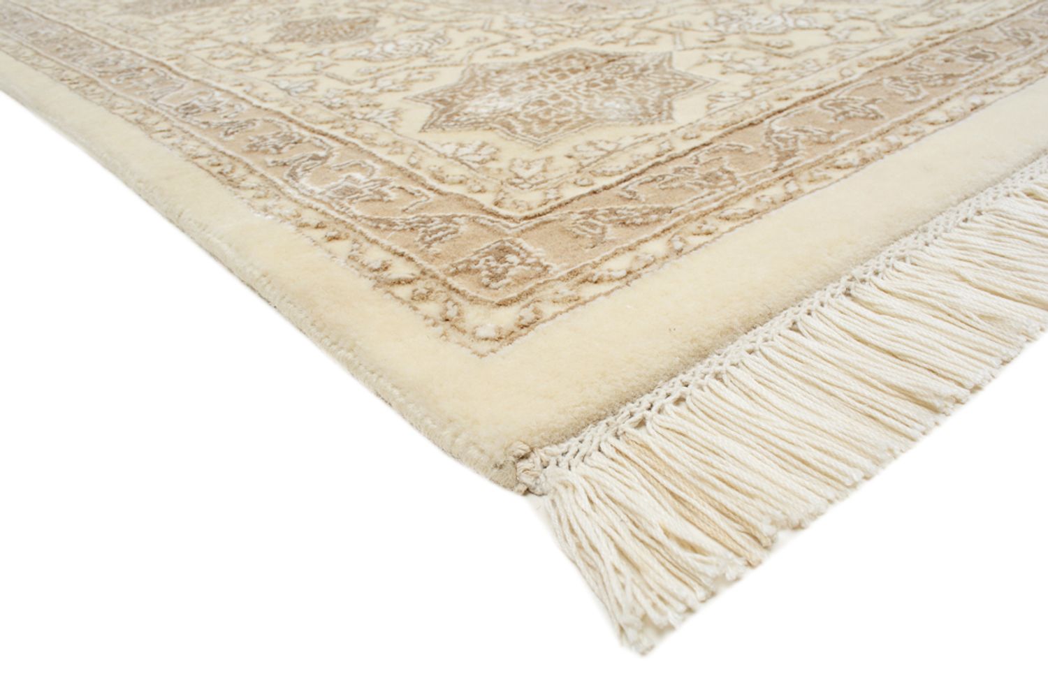Tapis oriental carré  - 251 x 249 cm - beige foncé