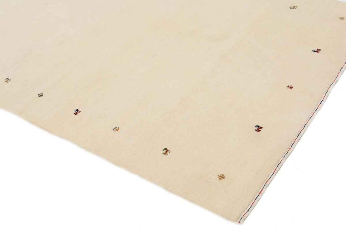 Tapis de couloir Tapis Gabbeh - Loribaft Indus - 334 x 128 cm - crème