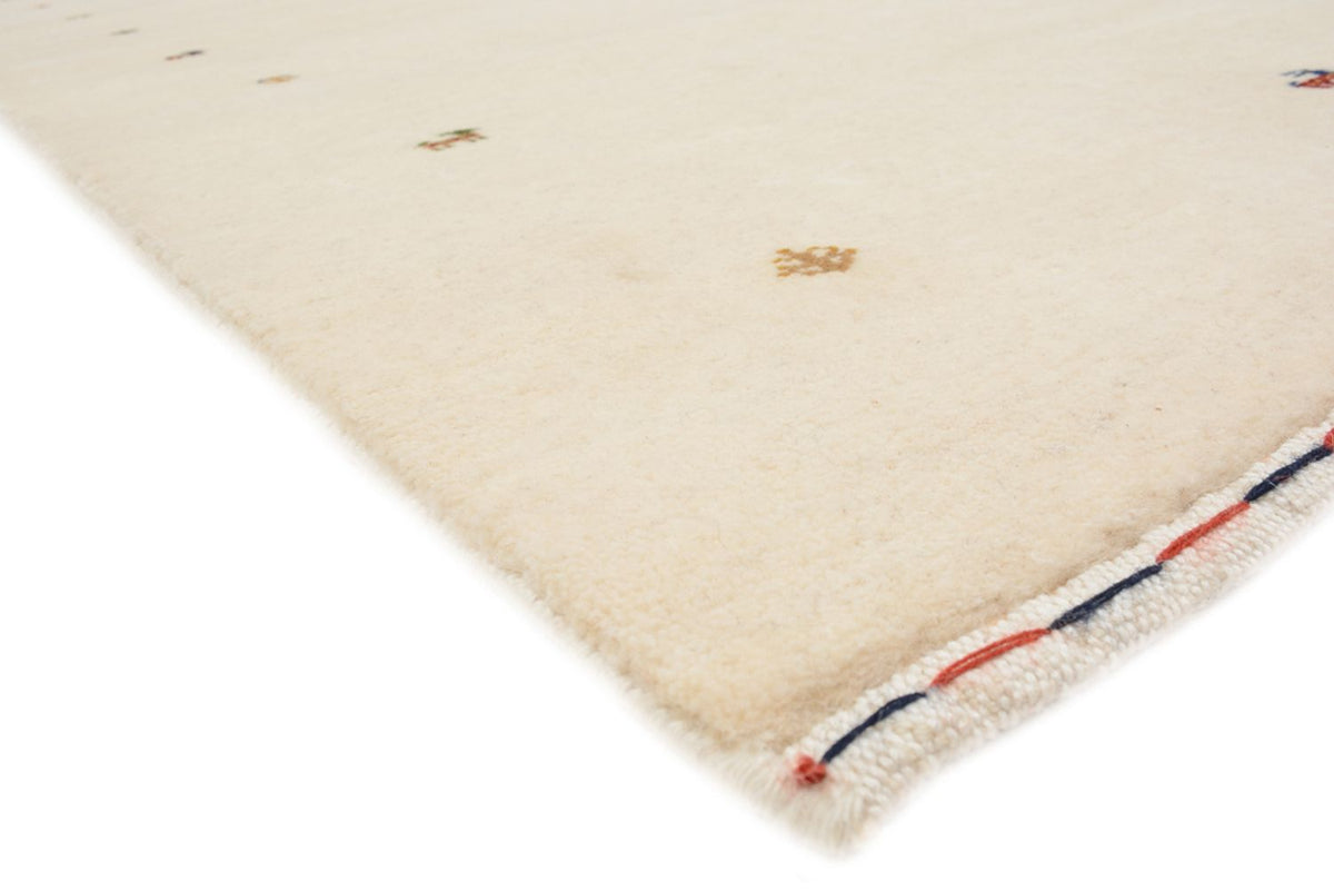 Tapis de couloir Tapis Gabbeh - Loribaft Indus - 334 x 128 cm - crème