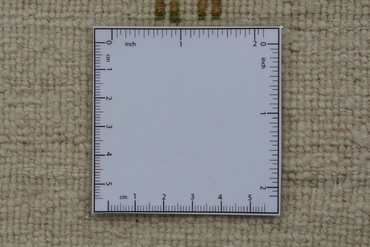 Tapis de couloir Tapis Gabbeh - Loribaft Indus - 334 x 128 cm - crème