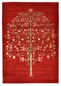 Tapis Gabbeh - Loribaft Indus - 245 x 173 cm - rouge