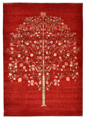 Tapis Gabbeh - Loribaft Indus - 245 x 173 cm - rouge
