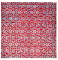 Tapis design carré  - 321 x 319 cm - rouge clair