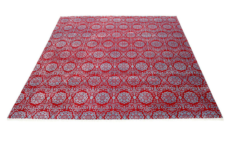 Tapis design carré  - 321 x 319 cm - rouge clair
