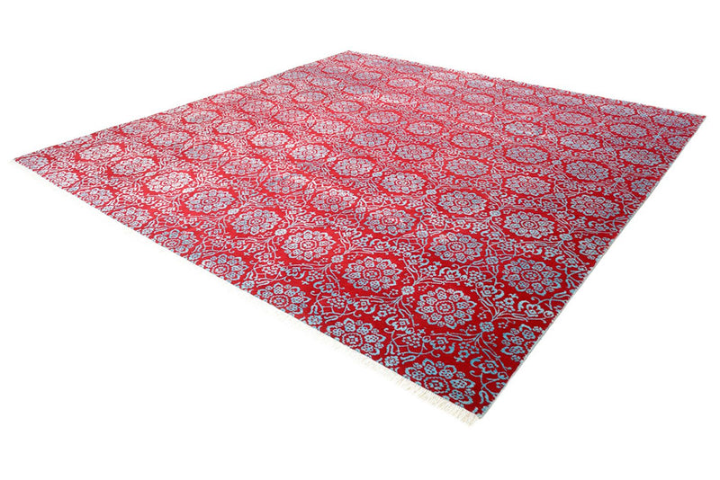 Tapis design carré  - 321 x 319 cm - rouge clair