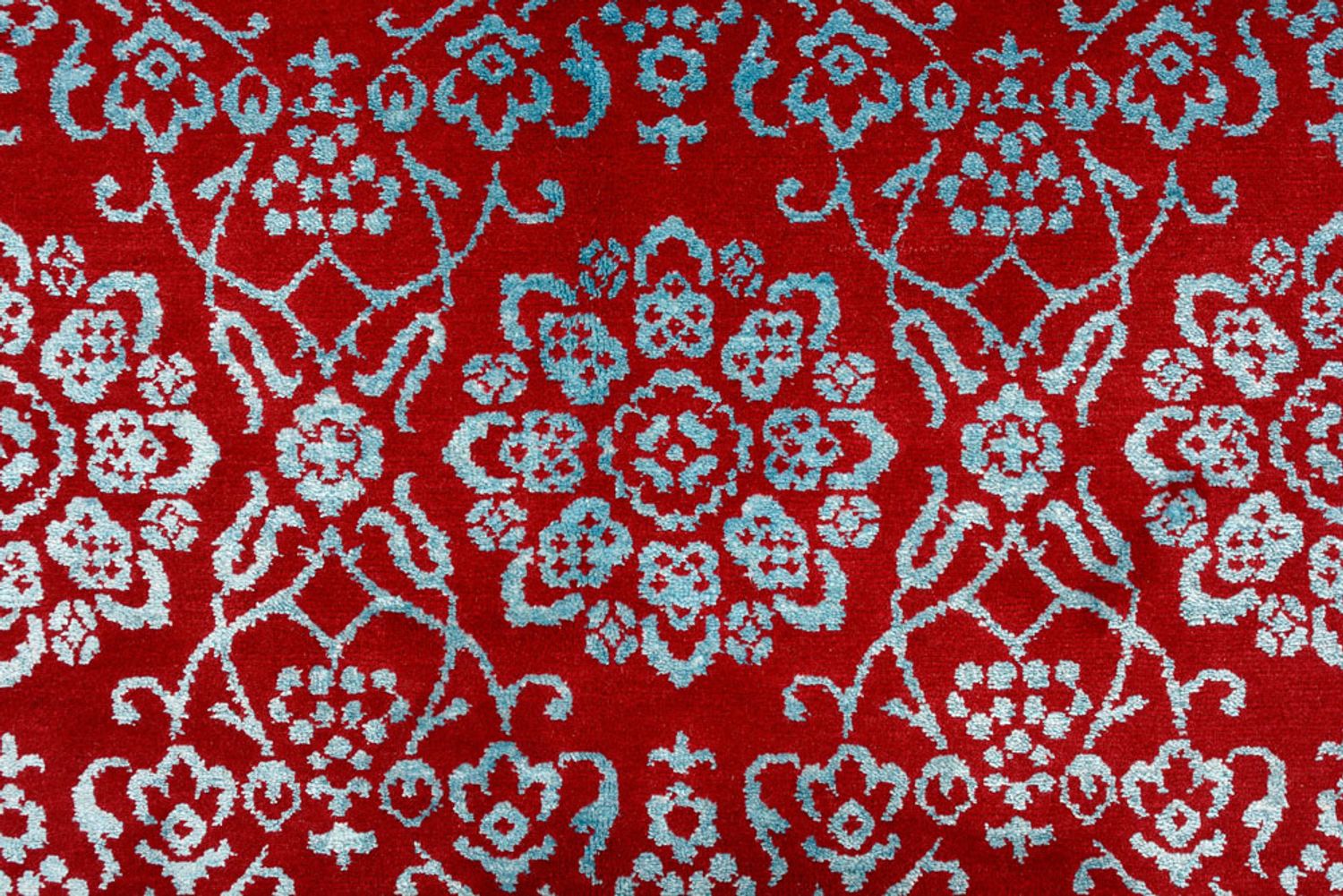 Tapis design carré  - 321 x 319 cm - rouge clair