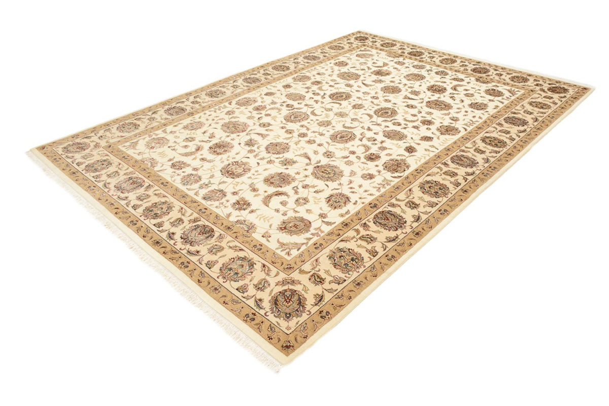 Tapis oriental - Tabriz - 241 x 167 cm - beige clair