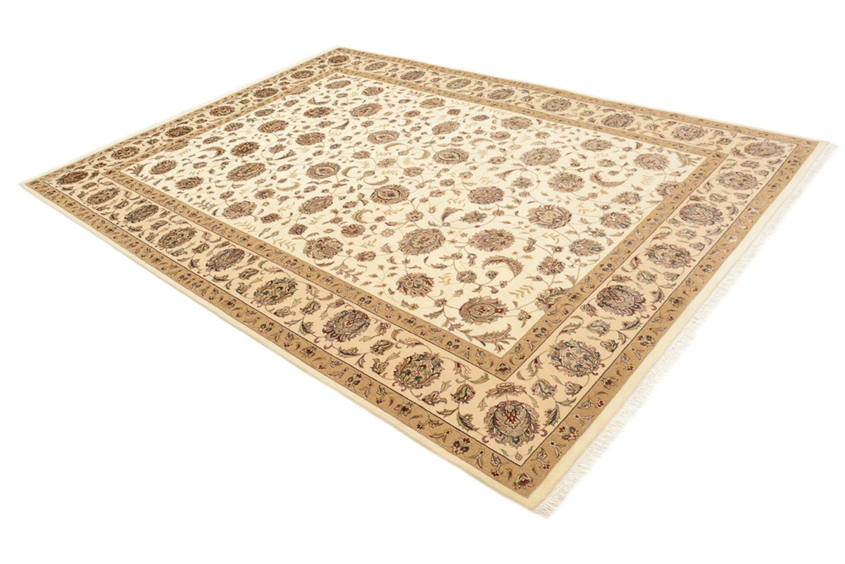 Tapis oriental - Tabriz - 241 x 167 cm - beige clair