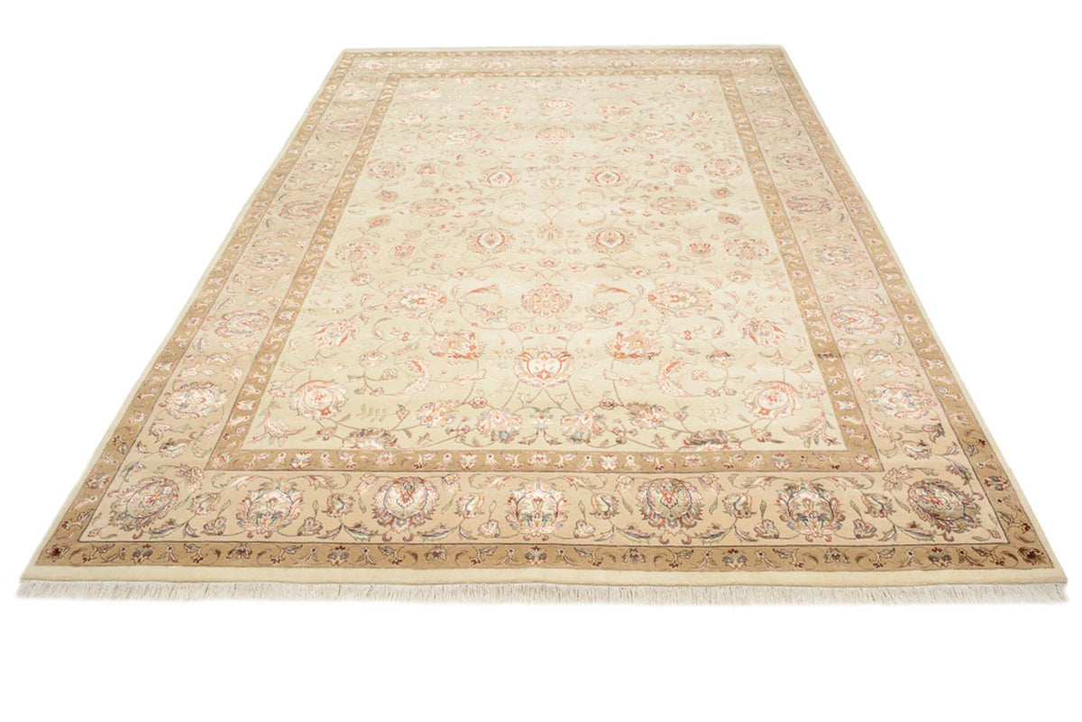 Tapis oriental - Tabriz - 241 x 167 cm - beige clair