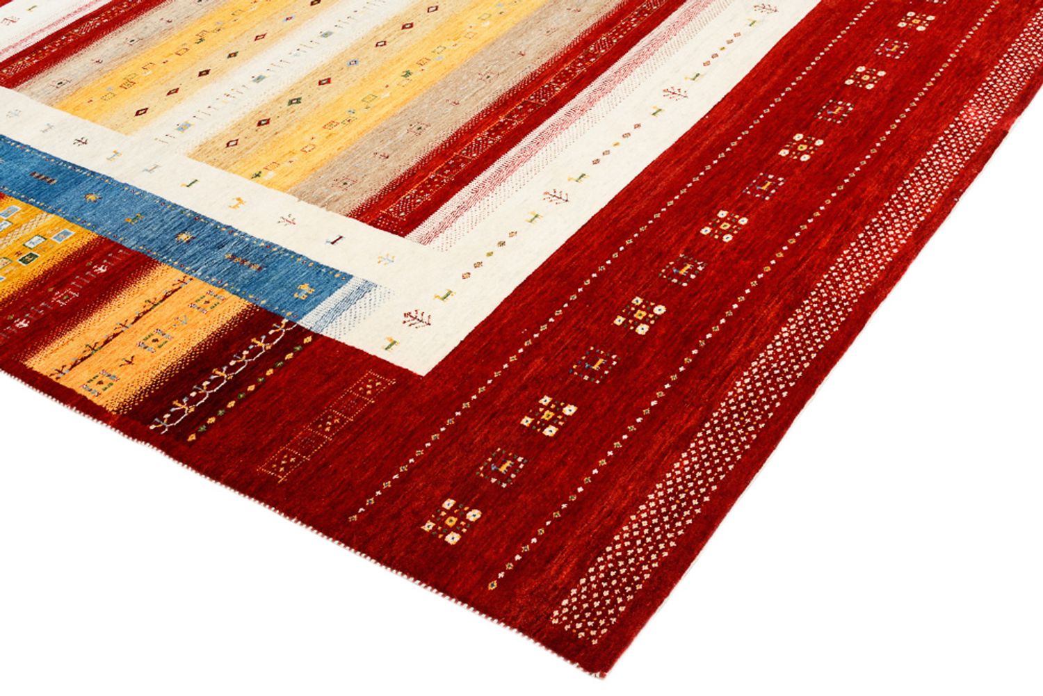 Tapis Gabbeh - Loribaft Indus - 244 x 173 cm - multicolore