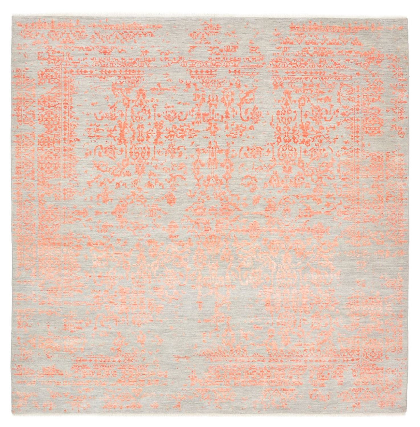 Tapis design carré  - 254 x 251 cm - orange