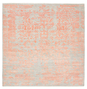 Tapis design carré  - 254 x 251 cm - orange