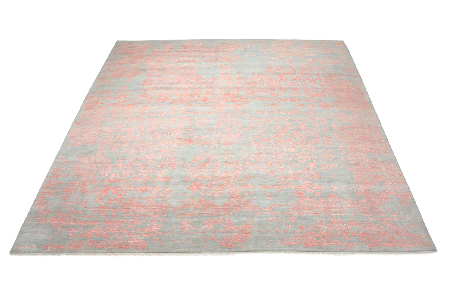 Tapis design carré  - 254 x 251 cm - orange