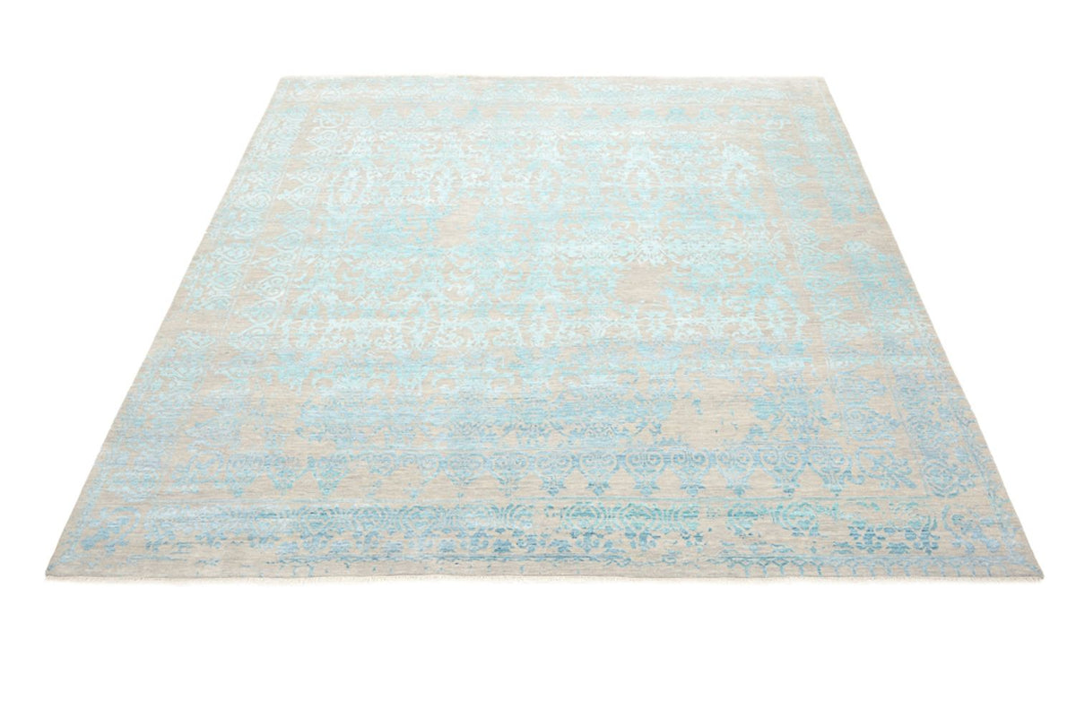 Tapis design carré  - 309 x 301 cm - bleu clair