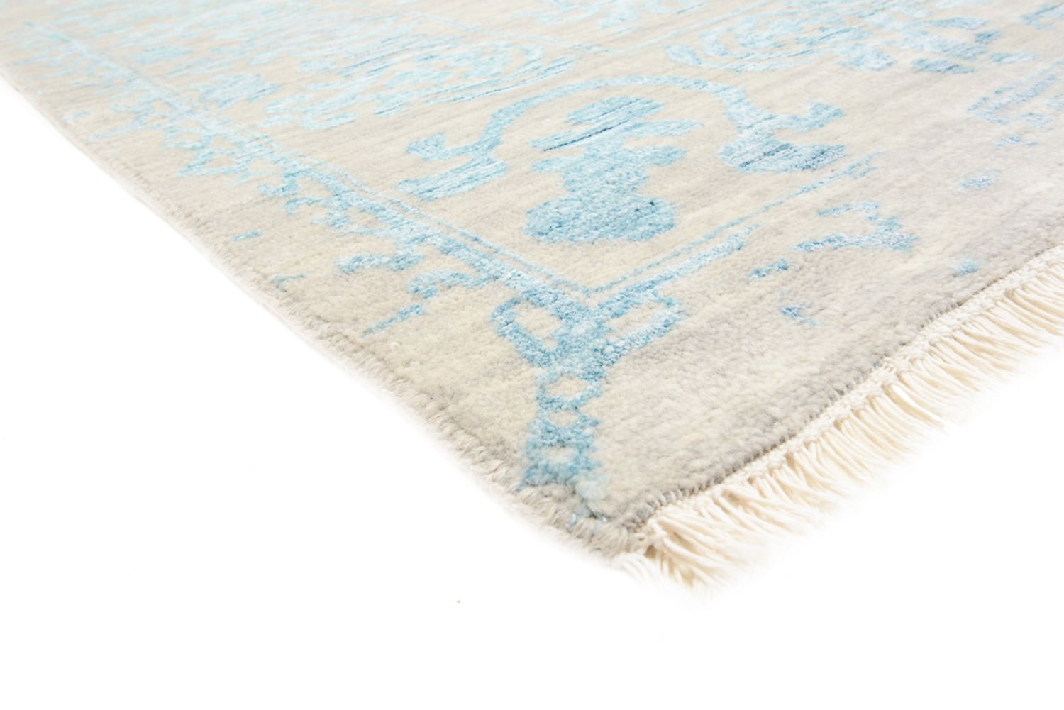 Tapis design carré  - 309 x 301 cm - bleu clair