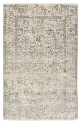 Tapis design - 186 x 124 cm - gris clair