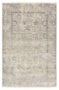 Tapis design - 186 x 124 cm - gris clair