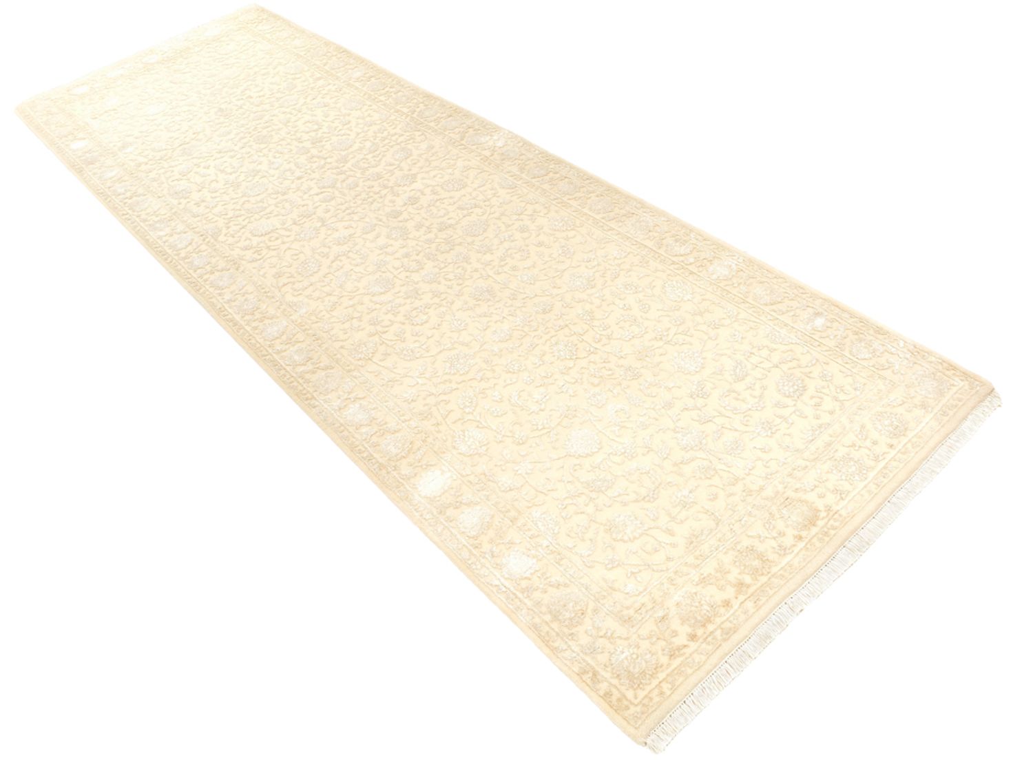 Tapis de couloir Tapis oriental - 301 x 107 cm - beige clair