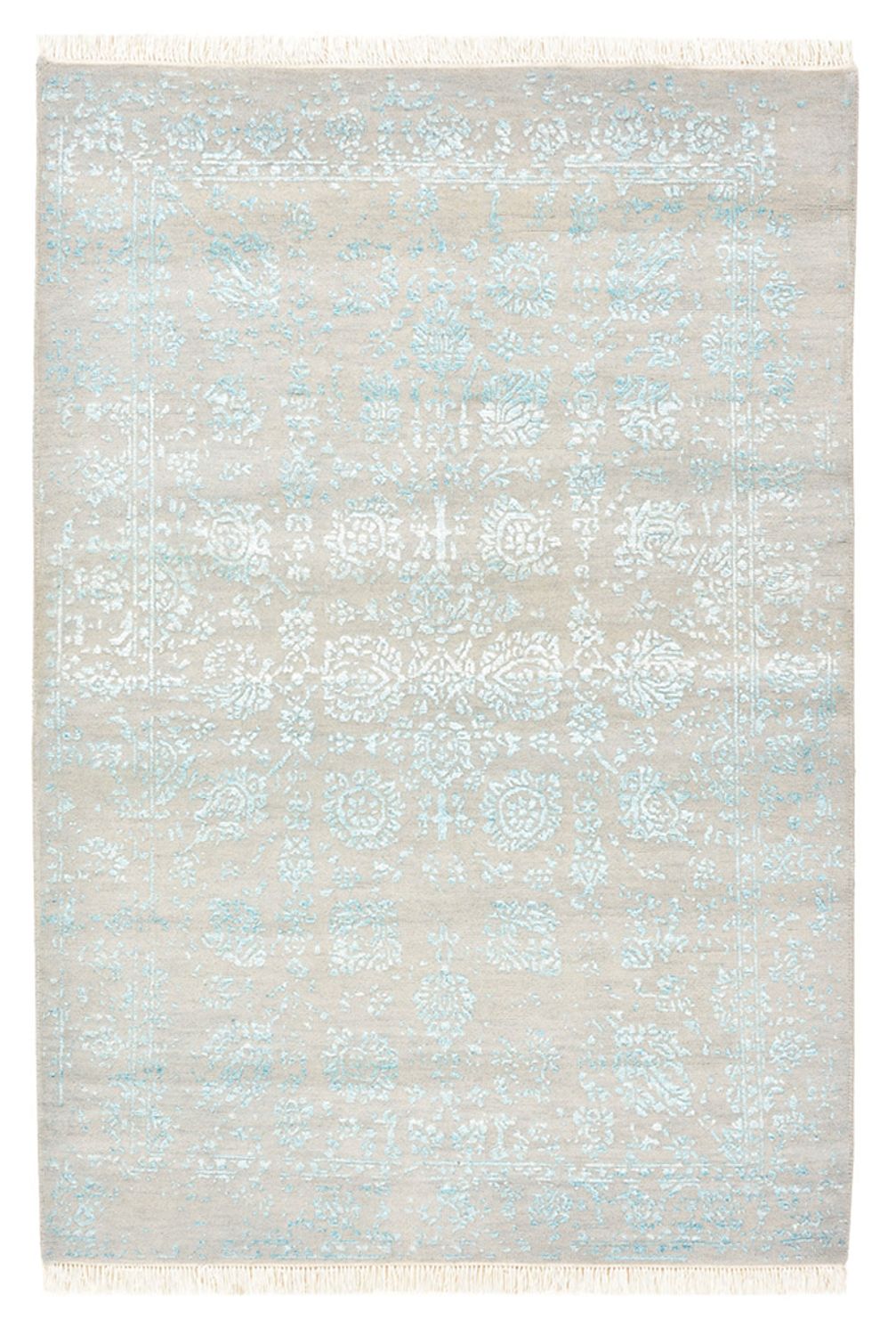 Tapis design - 151 x 105 cm - gris clair