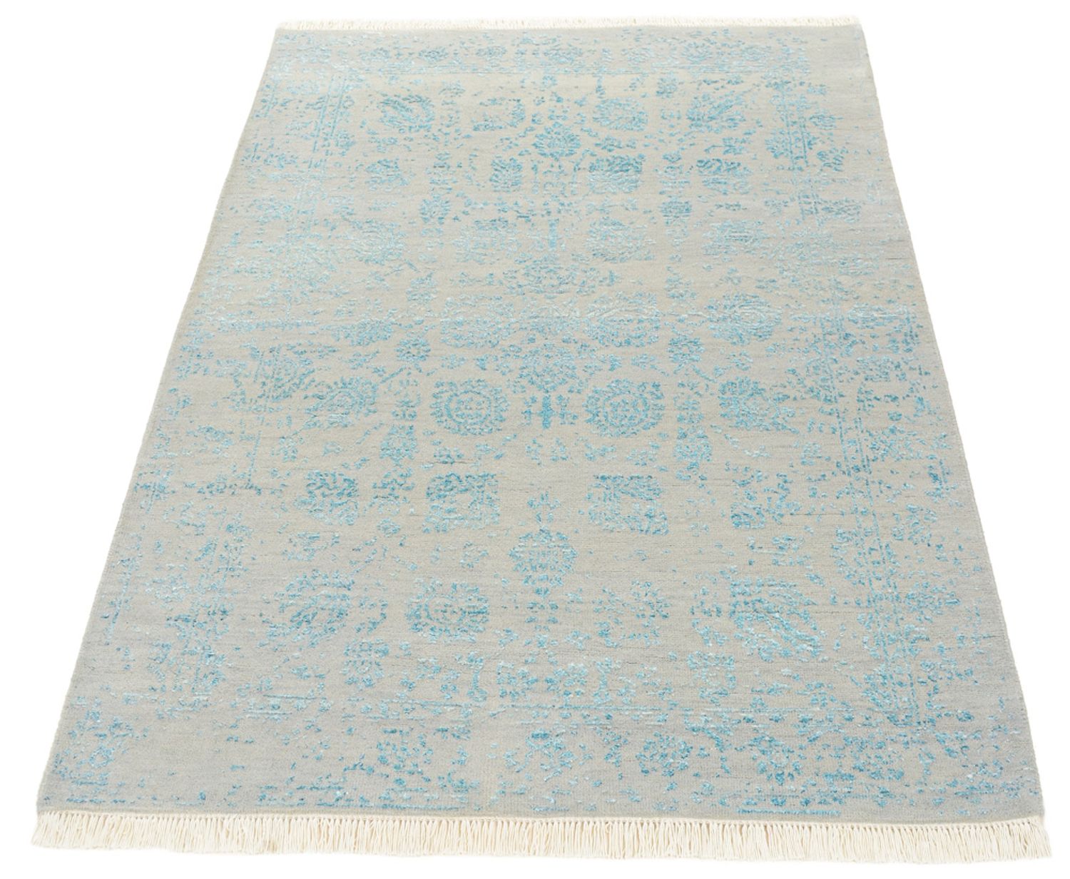 Tapis design - 151 x 105 cm - gris clair