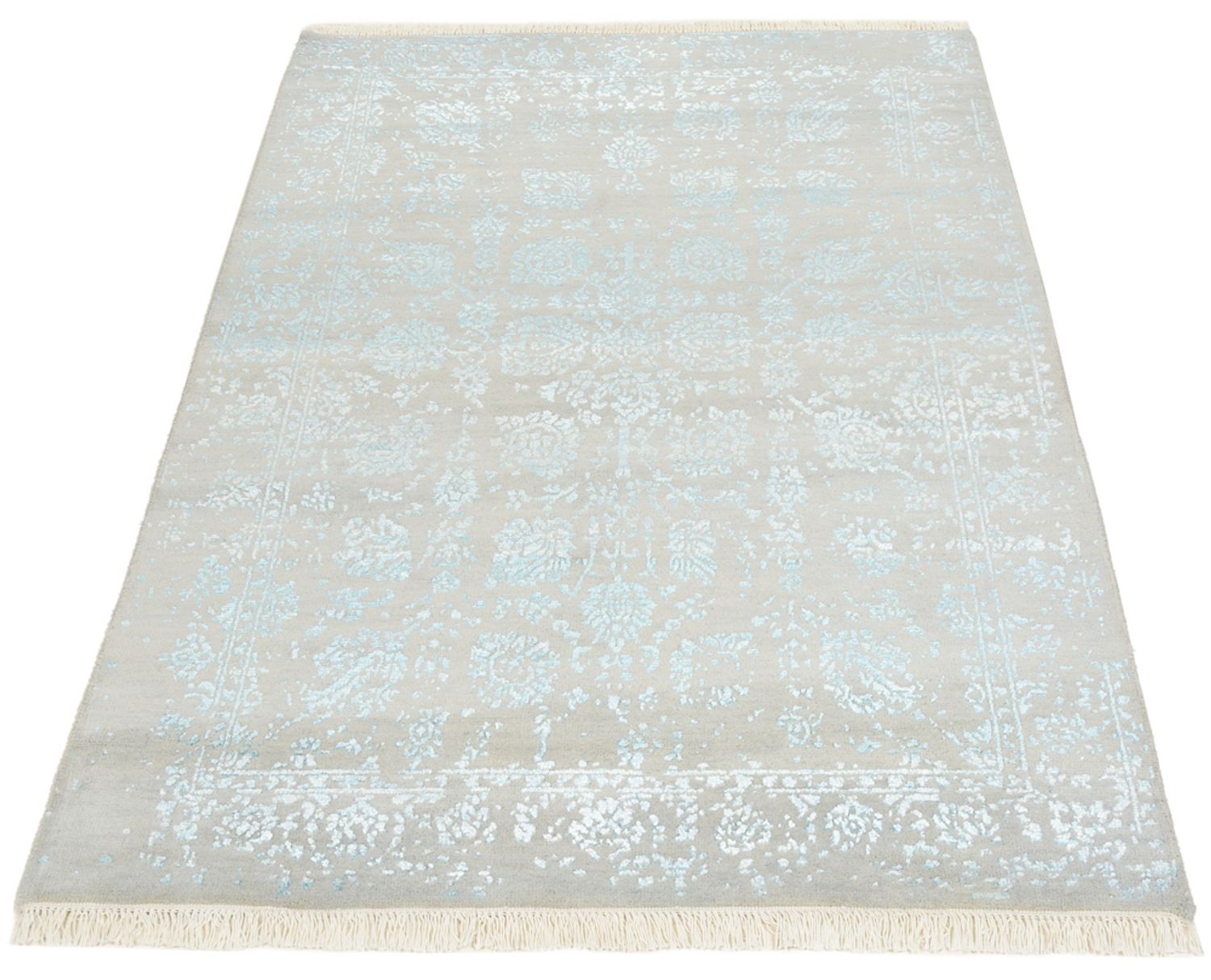 Tapis design - 151 x 105 cm - gris clair