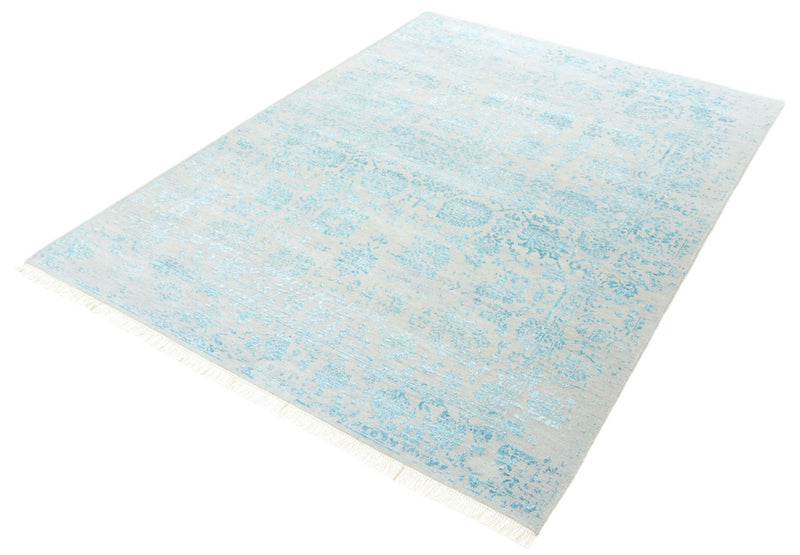 Tapis design - 202 x 155 cm - gris clair