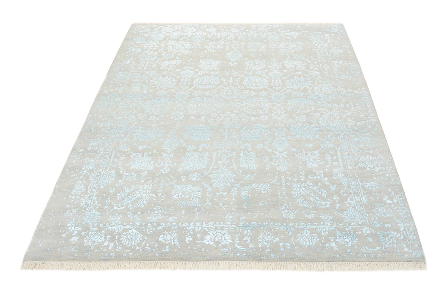 Tapis design - 194 x 149 cm - gris clair