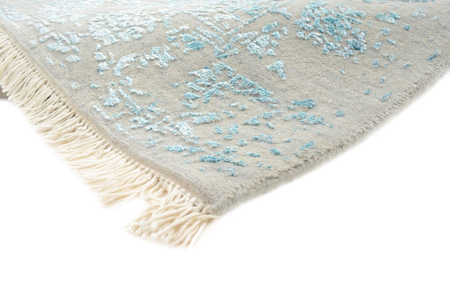 Tapis design - 194 x 149 cm - gris clair