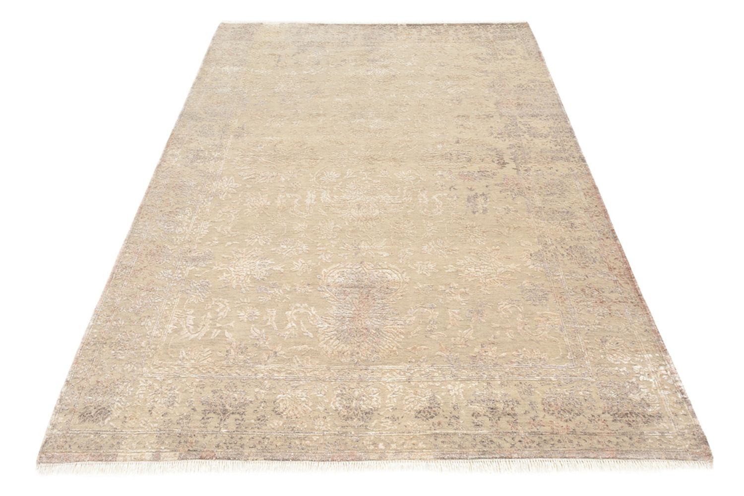 Tapis design - 183 x 124 cm - beige clair