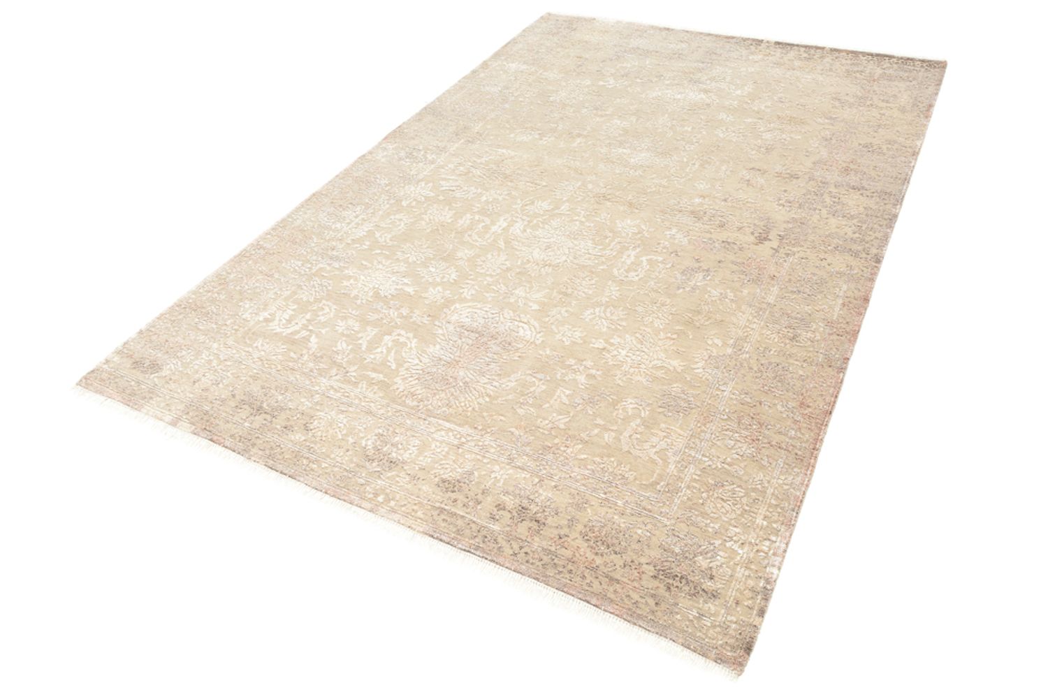Tapis design - 183 x 124 cm - beige clair