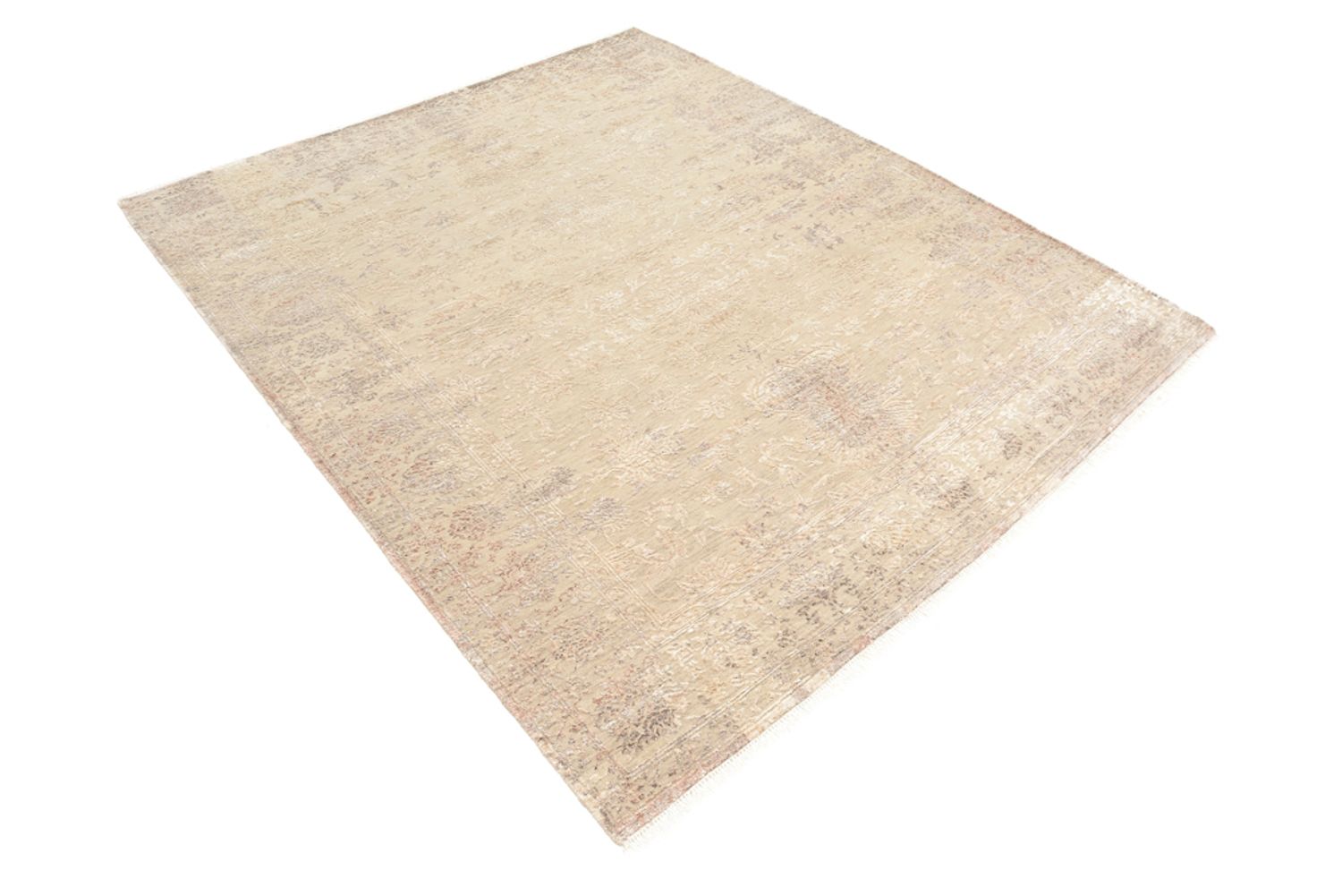 Tapis design - 183 x 124 cm - beige clair