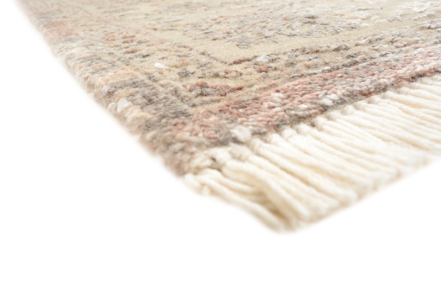 Tapis design - 183 x 124 cm - beige clair