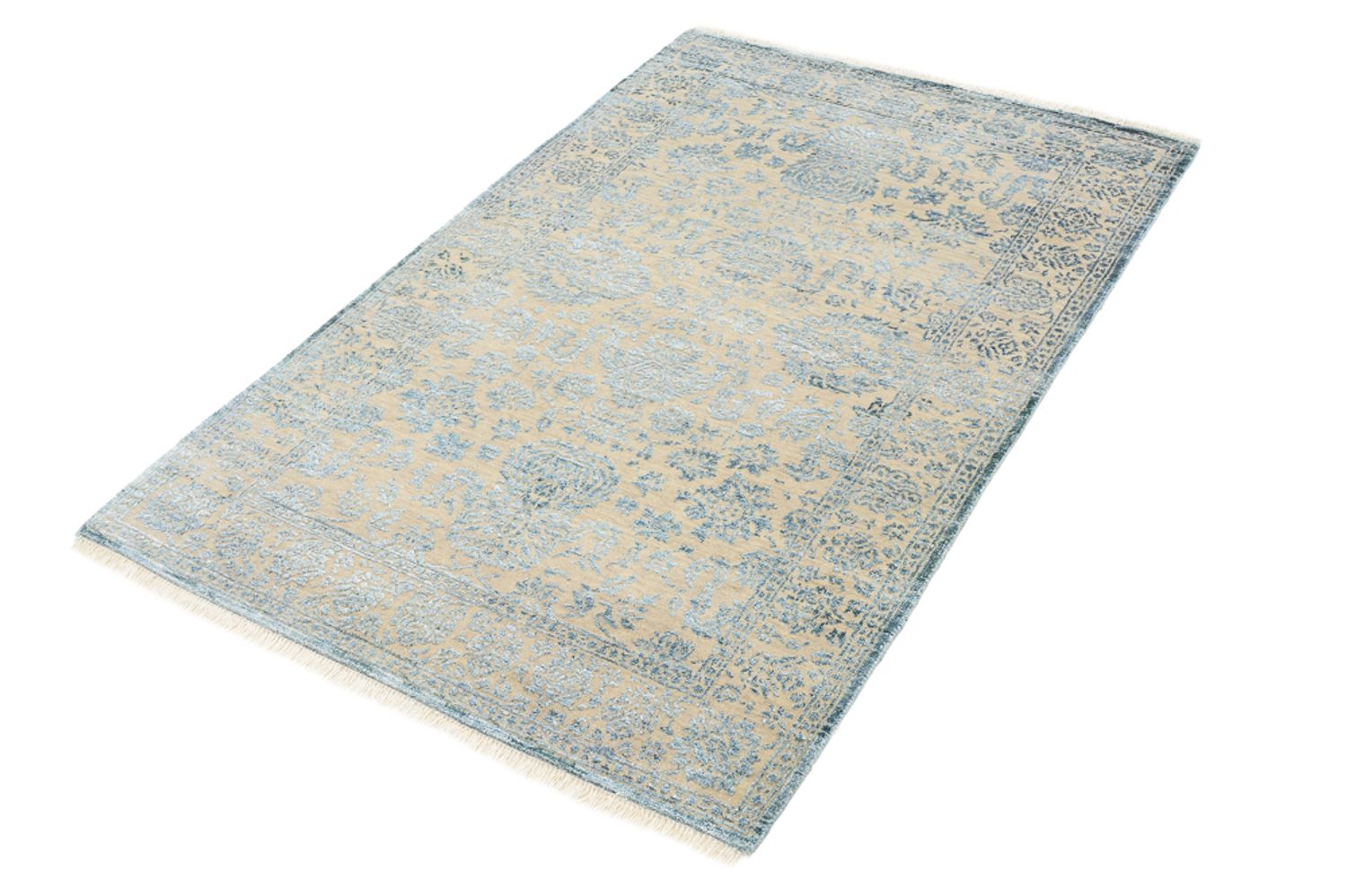 Tapis design - 148 x 100 cm - bleu clair