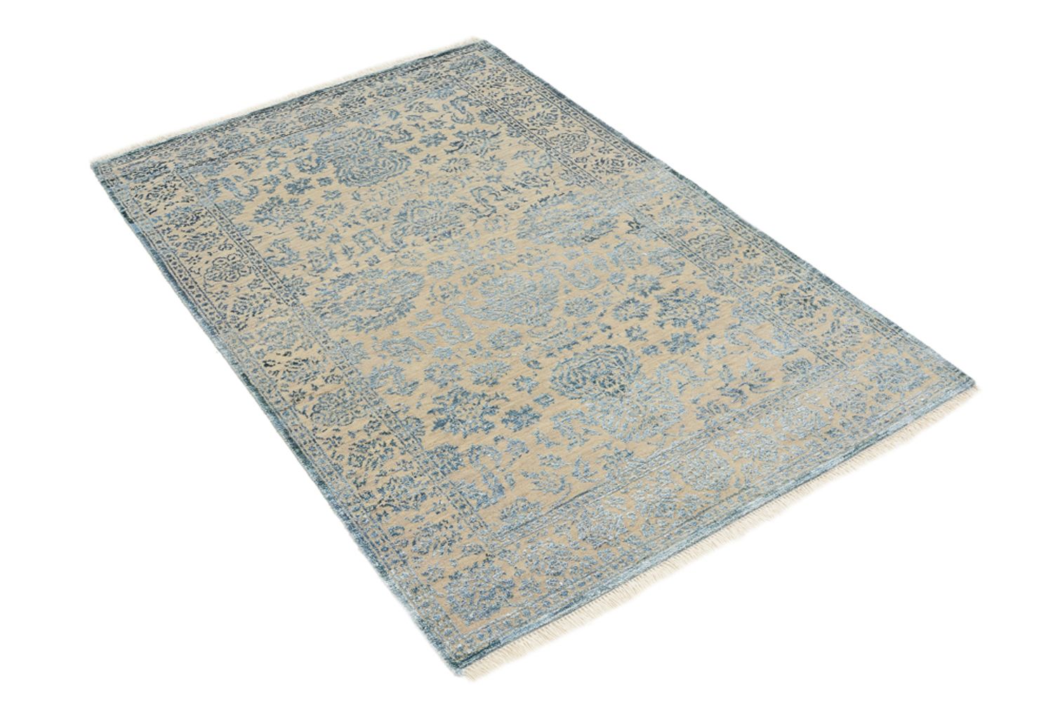 Tapis design - 148 x 100 cm - bleu clair