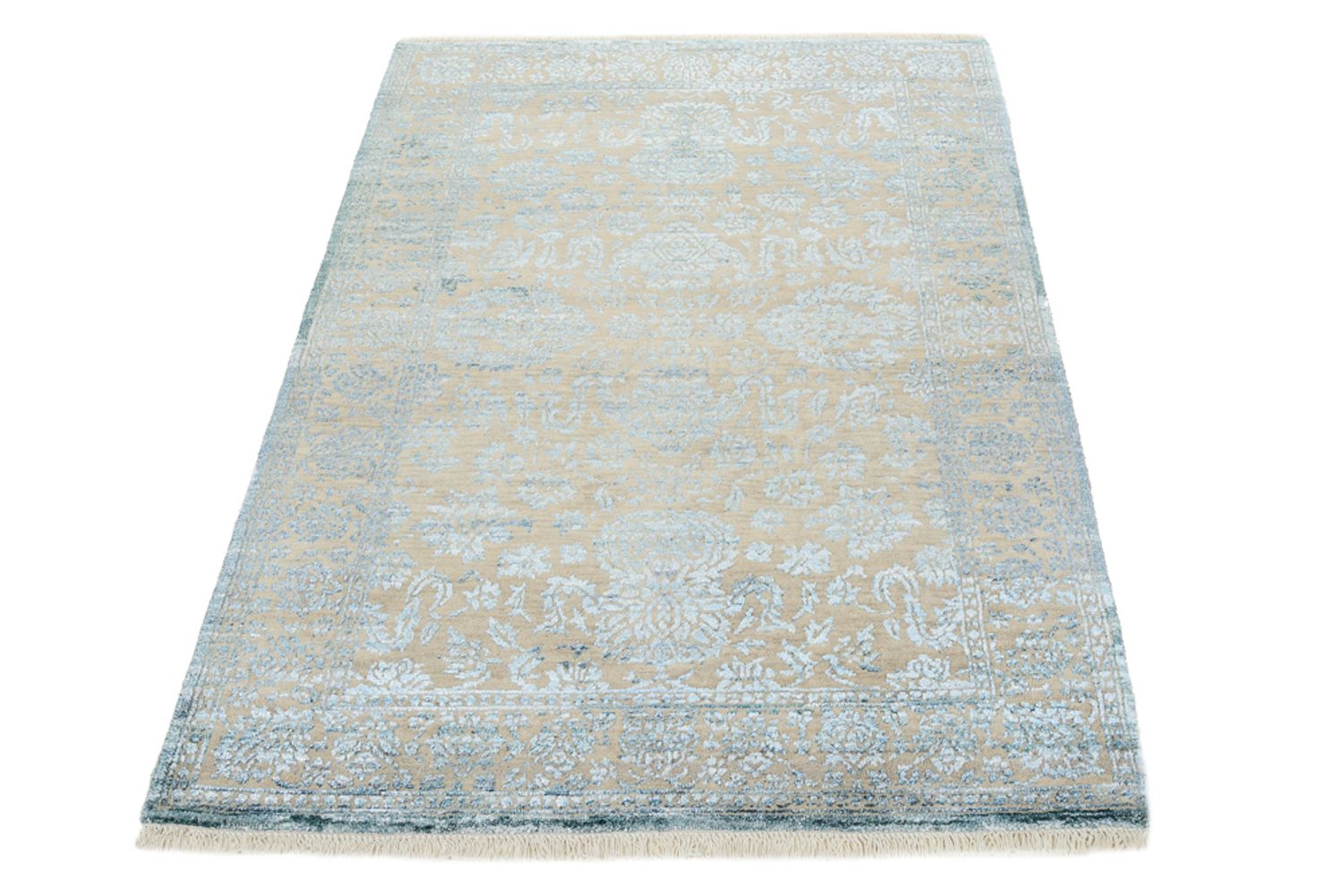 Tapis design - 148 x 100 cm - bleu clair