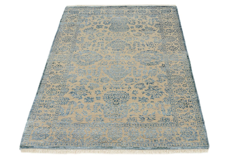 Tapis design - 151 x 106 cm - bleu clair