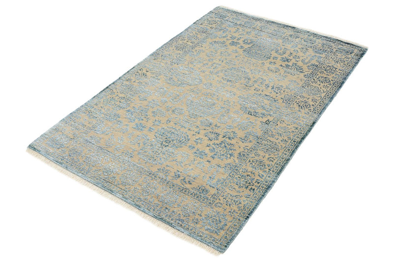 Tapis design - 151 x 106 cm - bleu clair