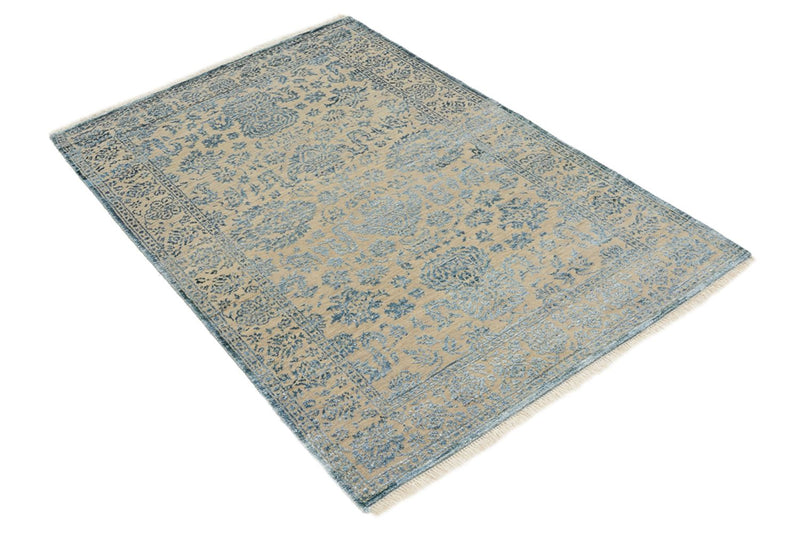 Tapis design - 151 x 106 cm - bleu clair