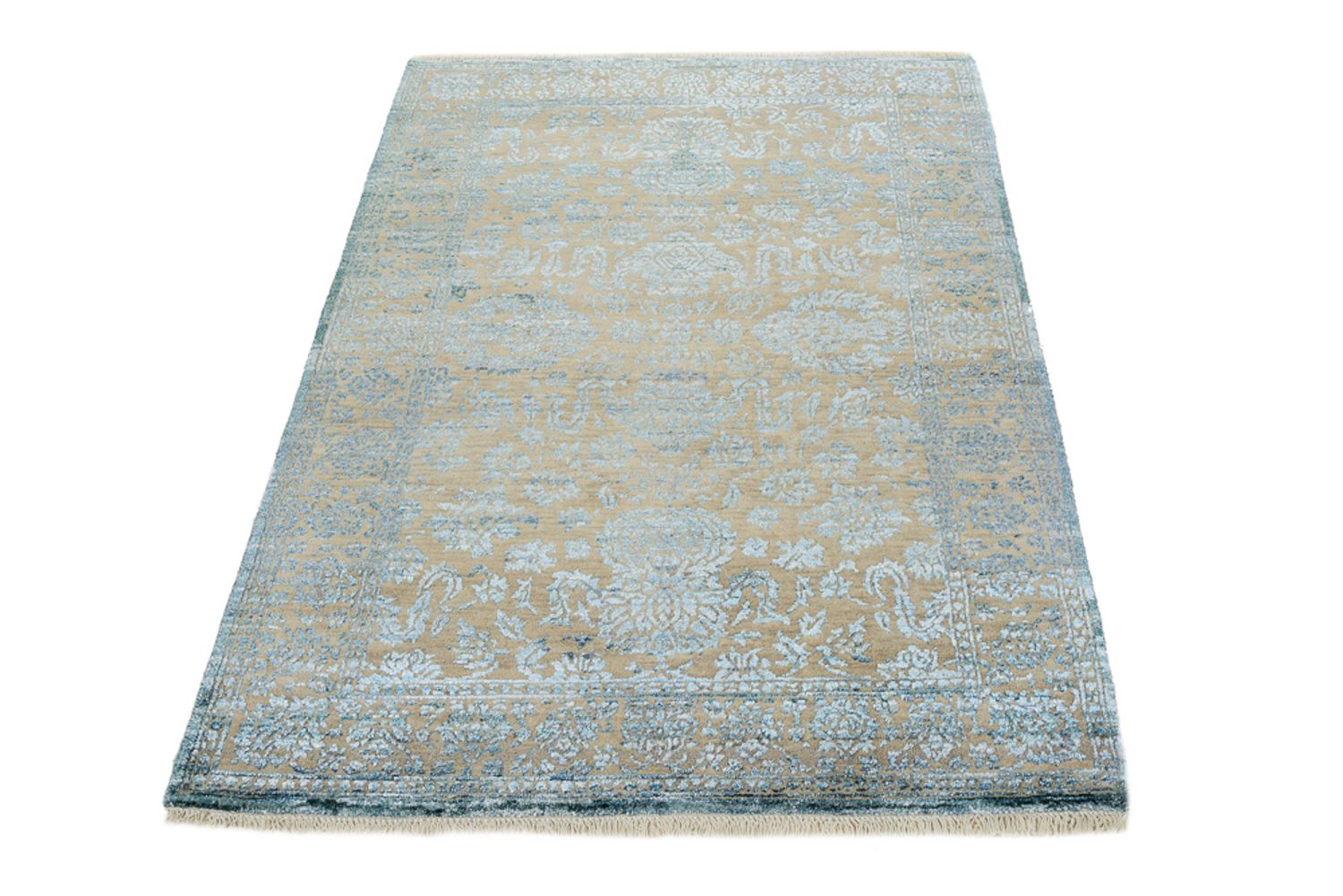 Tapis design - 151 x 106 cm - bleu clair