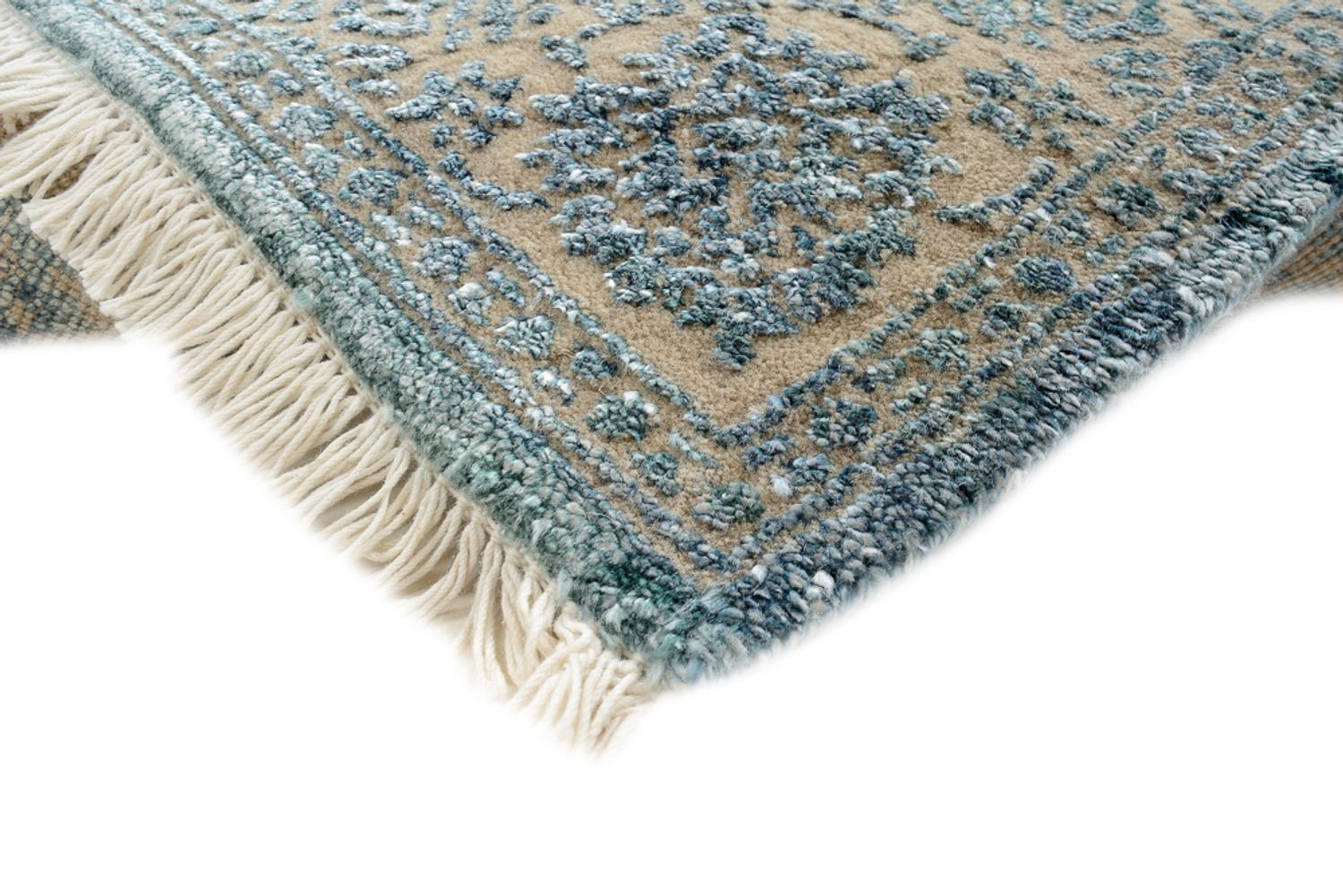 Tapis design - 151 x 106 cm - bleu clair