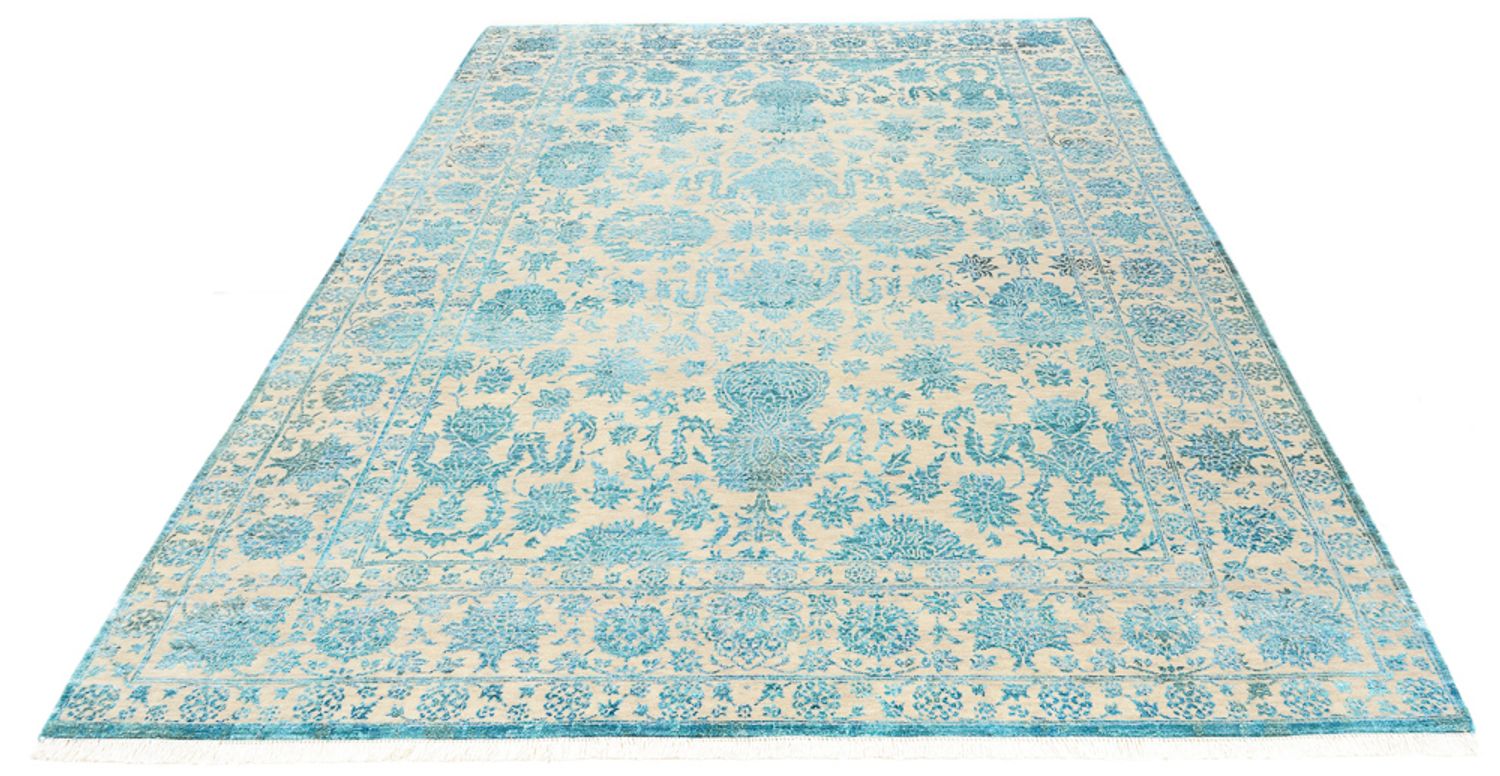 Tapis design - 301 x 203 cm - bleu clair