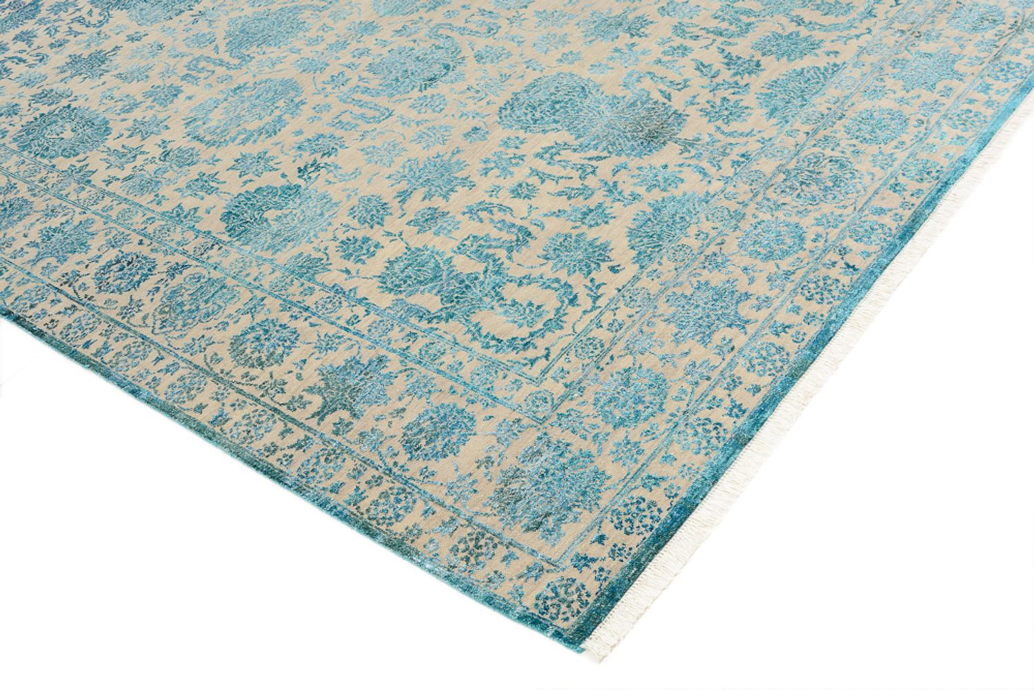 Tapis design - 301 x 203 cm - bleu clair
