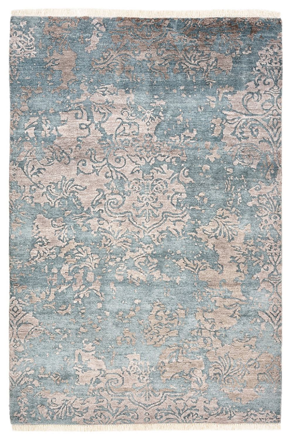 Tapis design - 177 x 121 cm - bleu de mer